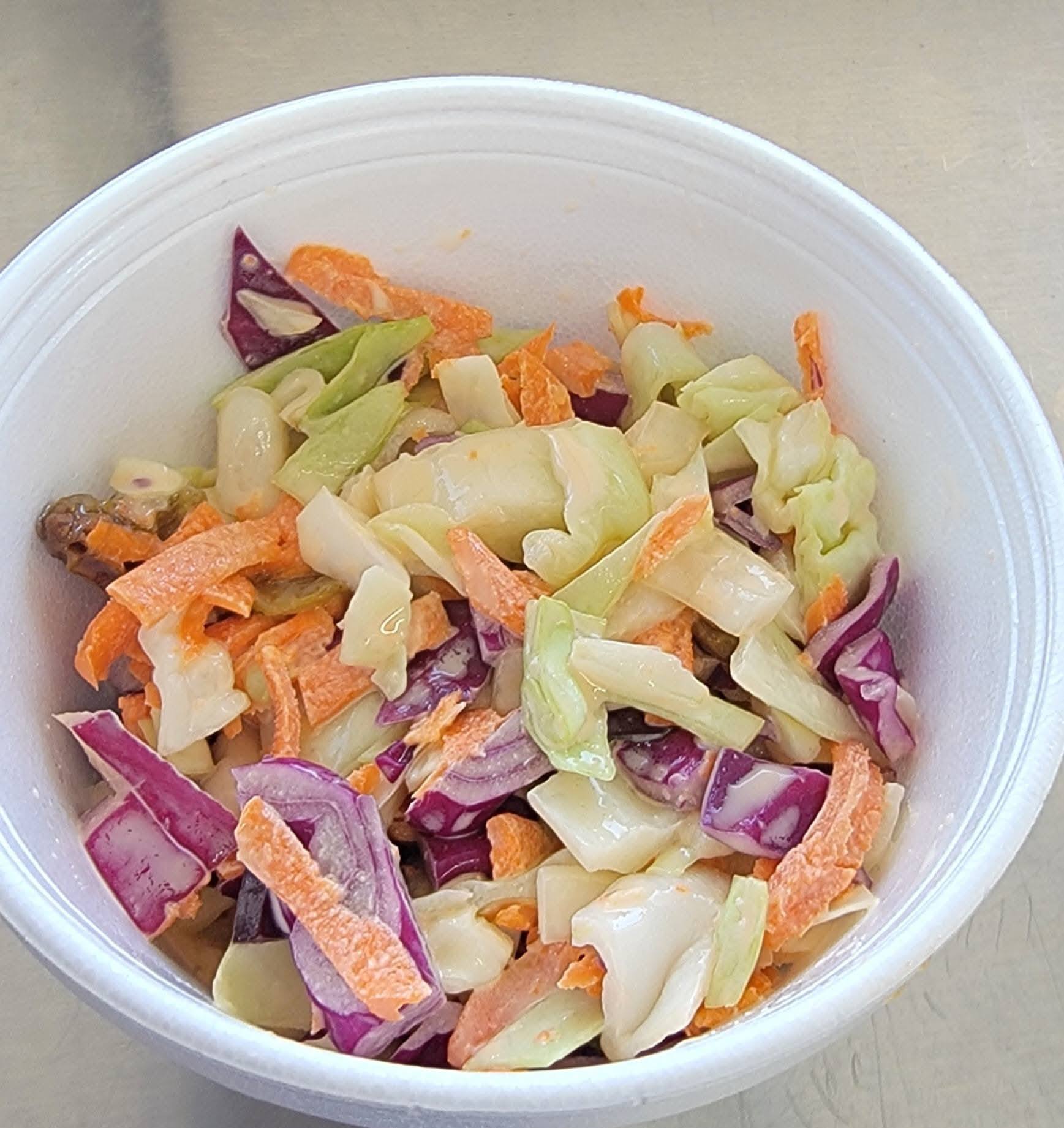 Fresh coleslaw — the cool-down